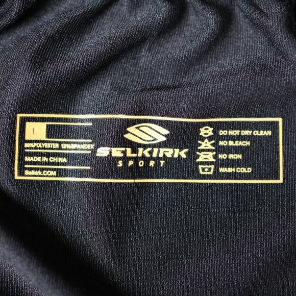 Selkirk Sport Shorts Mens Large Black Athletic Performance Stretch Pickleball - Picture 7 of 14